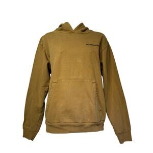 Talentless Please Wash Your Hands Hoodie Brown Graphic Pullover Size S